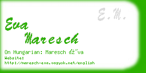 eva maresch business card